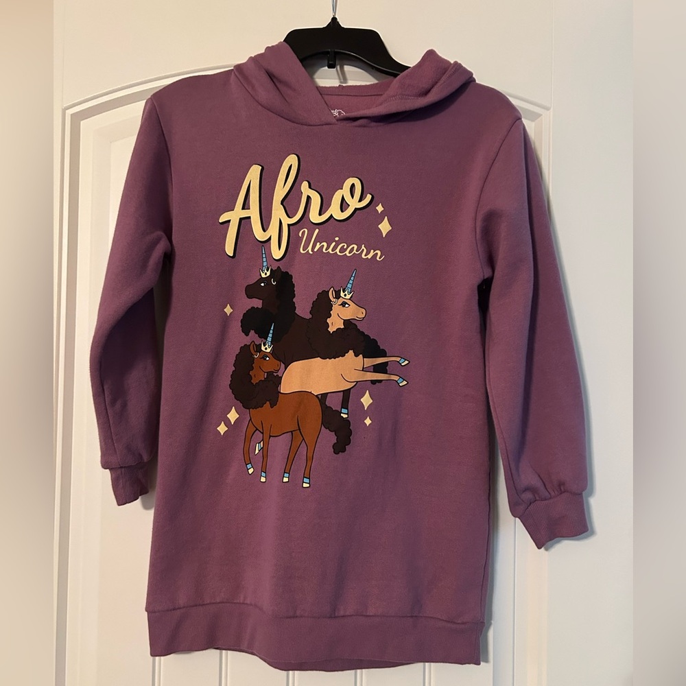 EUC Girls Hoodie Dress size L 10/12